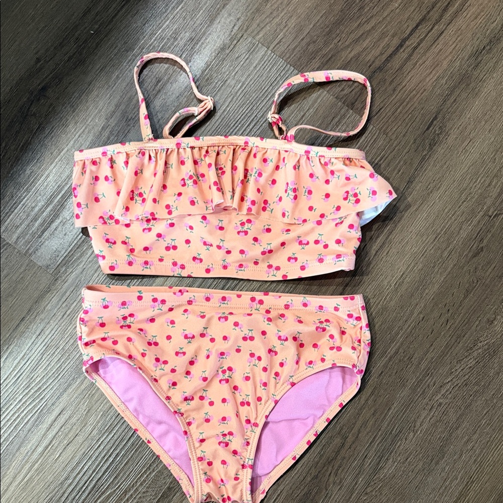Epic Threads Pink Cherry Ruffle Two-Piece Swim Set